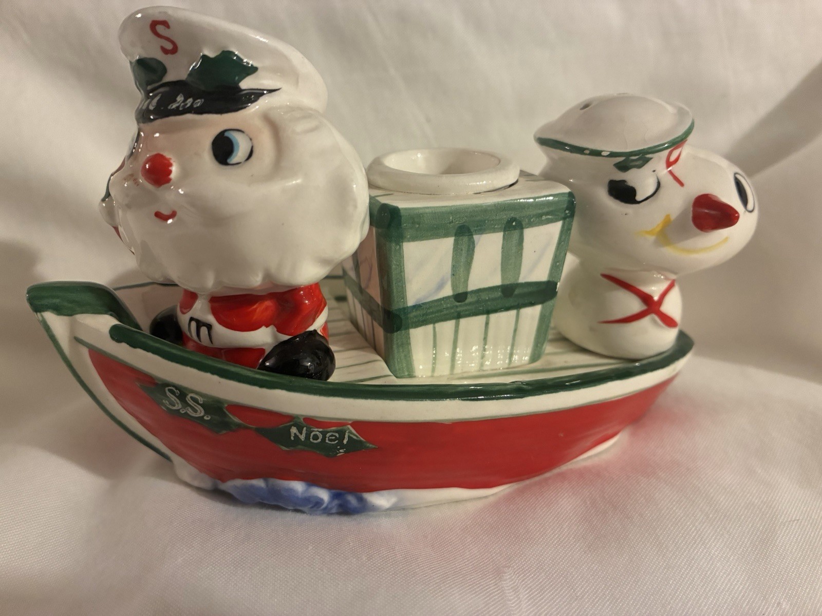 Rare Vintage 1959 Holt Howard S.S. Noel Christmas Set Santa Snowman Boat MCM
