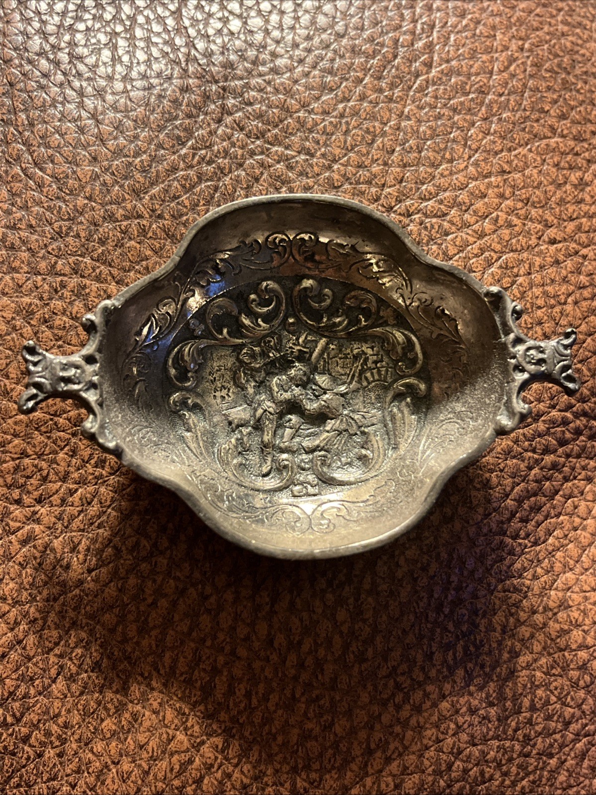 Vintage Dutch Repousse Silver plate Gero Dish Bowl Vide Poche