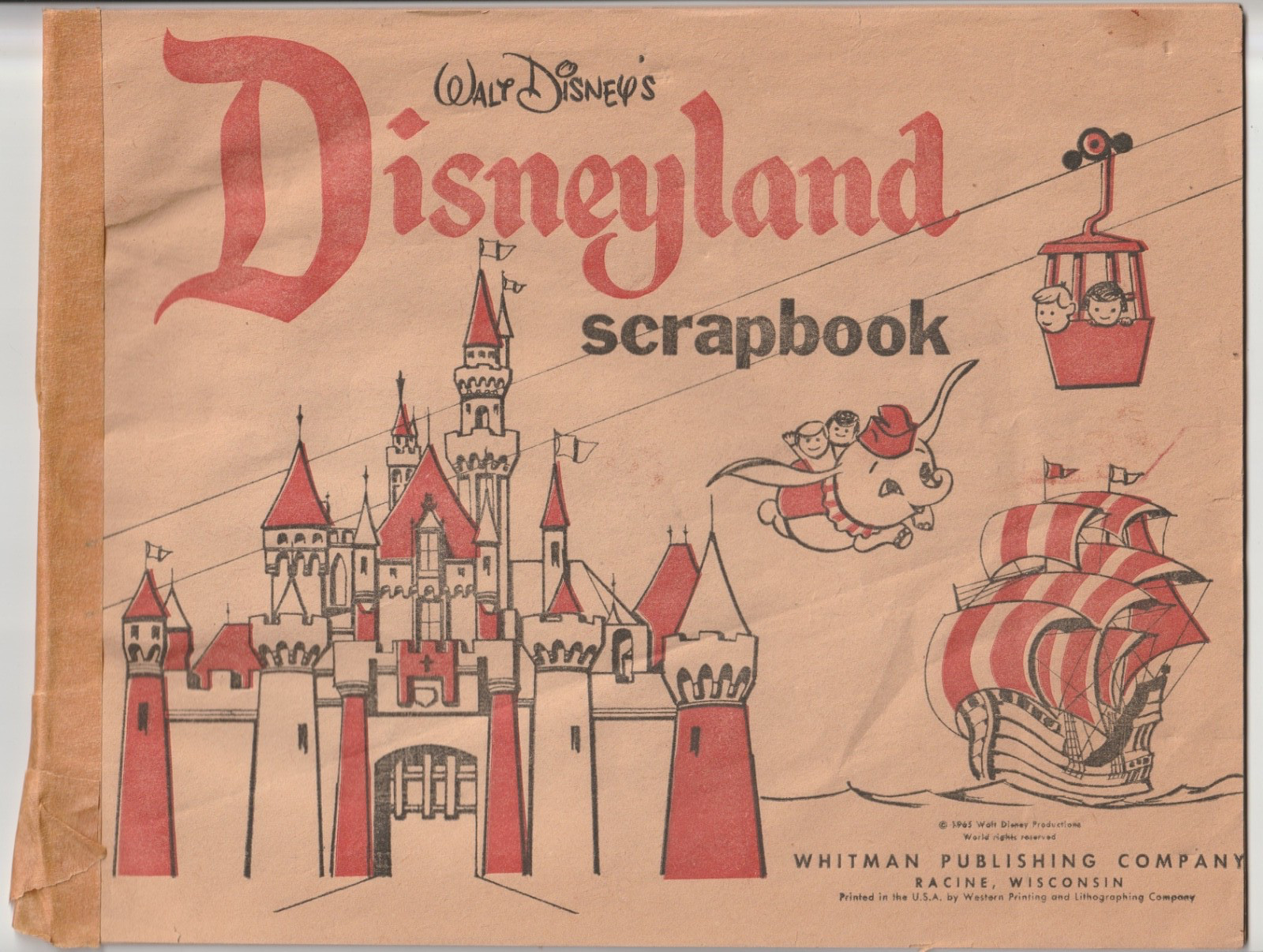 DISNEYLAND SCRAPBOOK, WHITMAN PUBLISHING CO., 1965