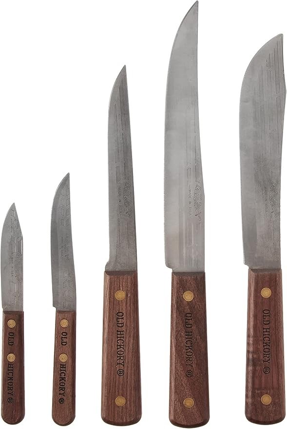 Ontario Knife Company Co. 5-Piece Old Hickory Knife Set 705 Kitchen Knife USA
