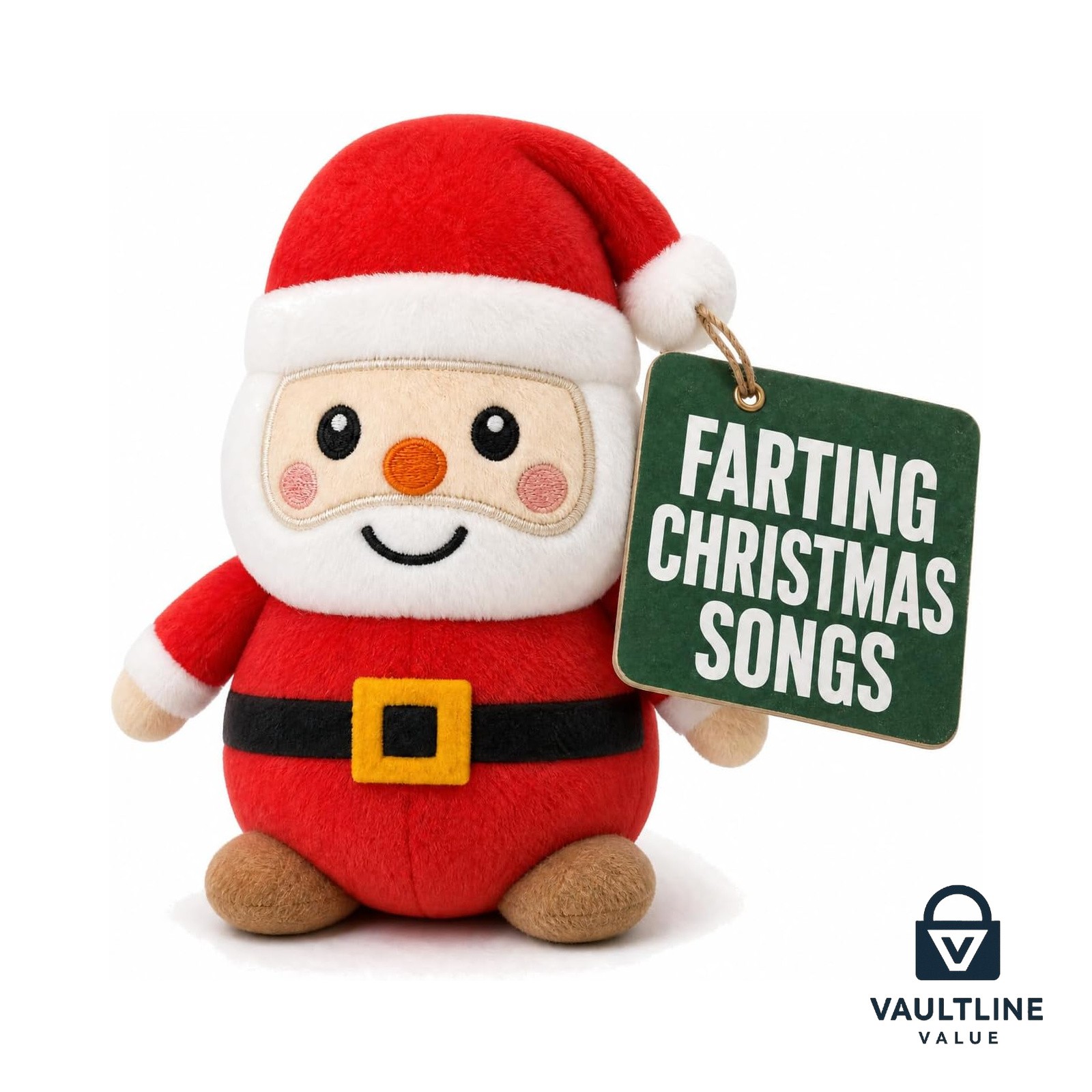 Farting Santa Plush Toy 5 Inches Plays 3 Christmas Songs in Farts
