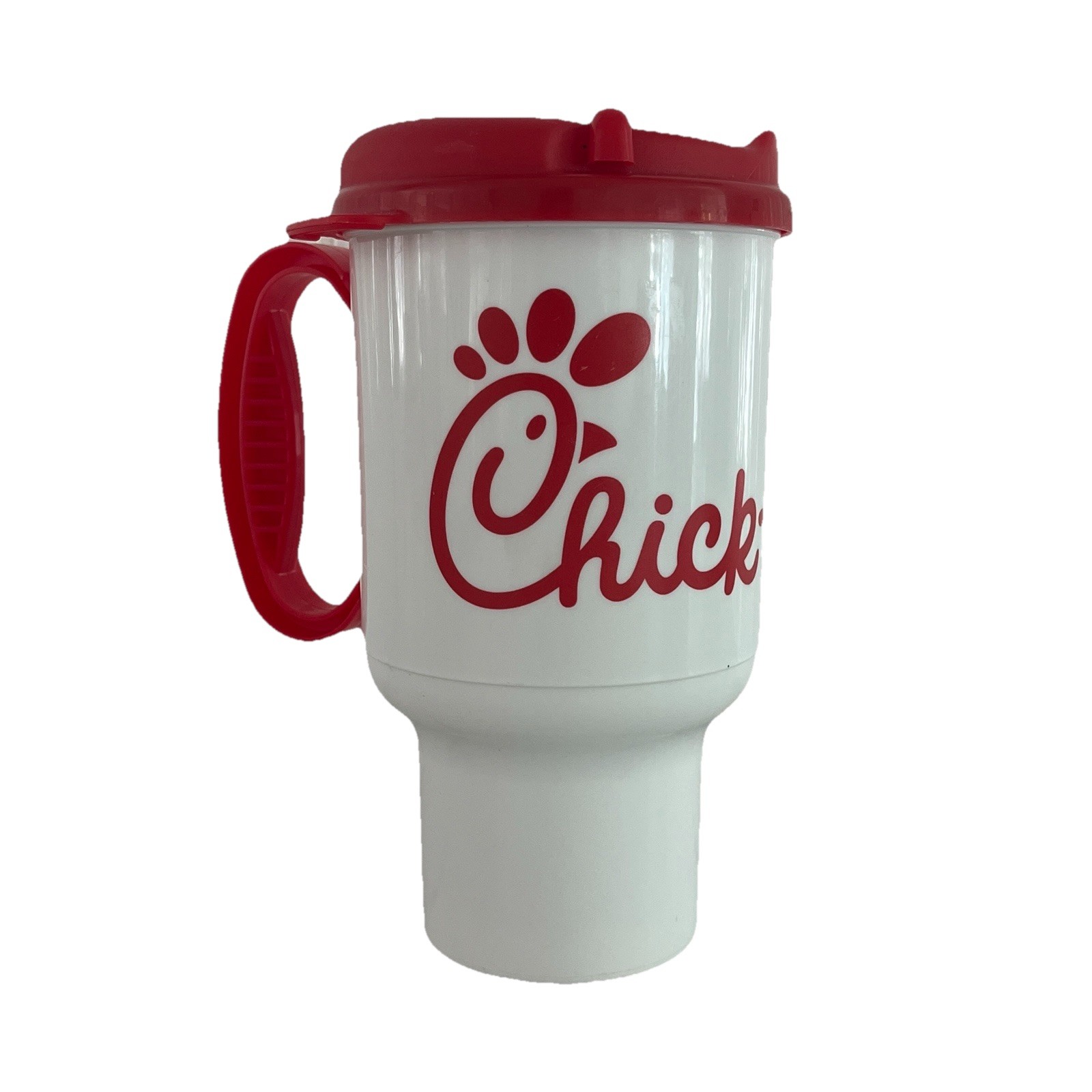 Chick-fil-A  20oz Insulated Thermos Plastic Travel Mug Cup Whirley Warren