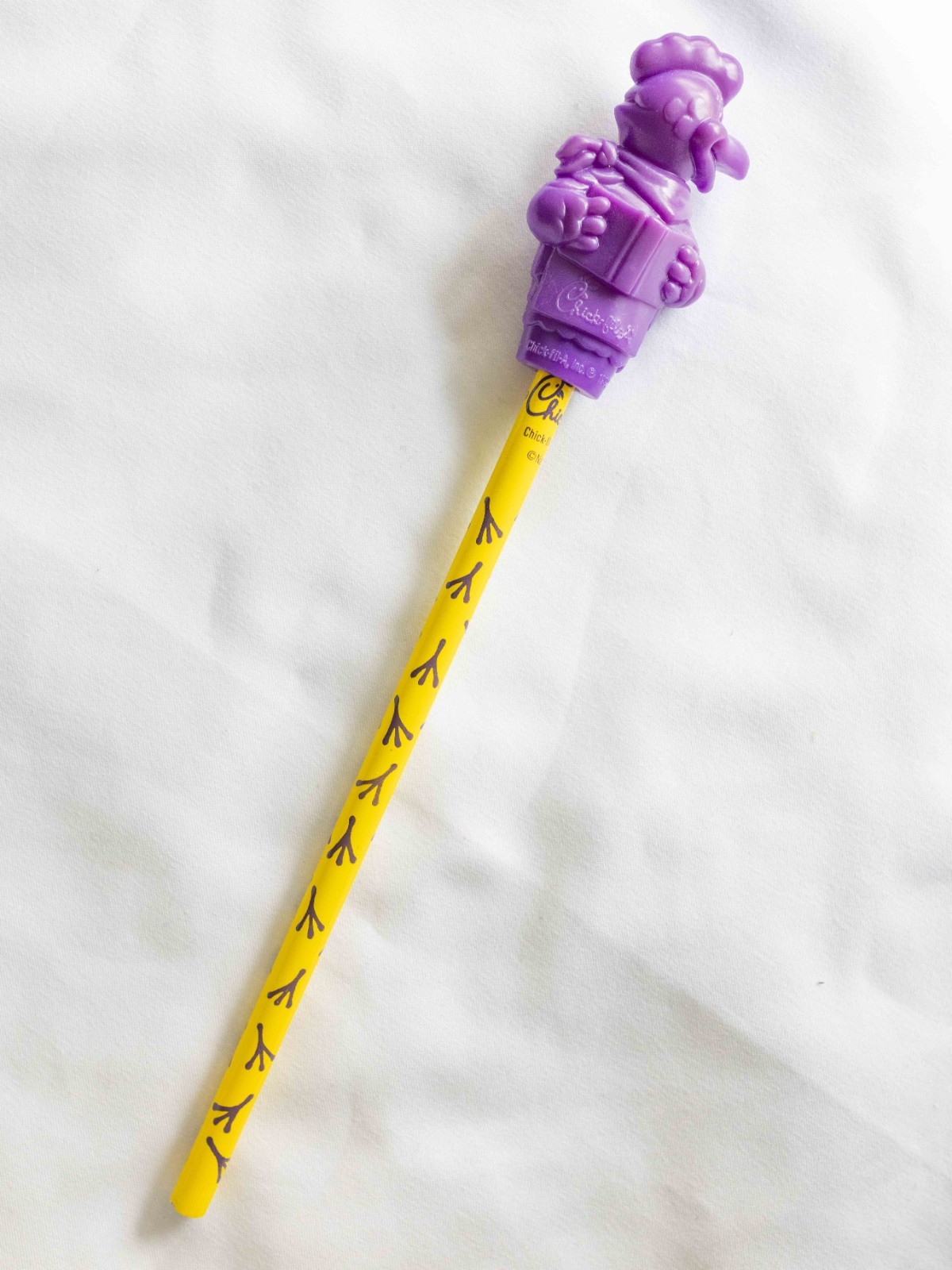 Vintage 1992 Chick-fil-A Yellow Purple Pencil Restaurant Collectible w/ Top Rare