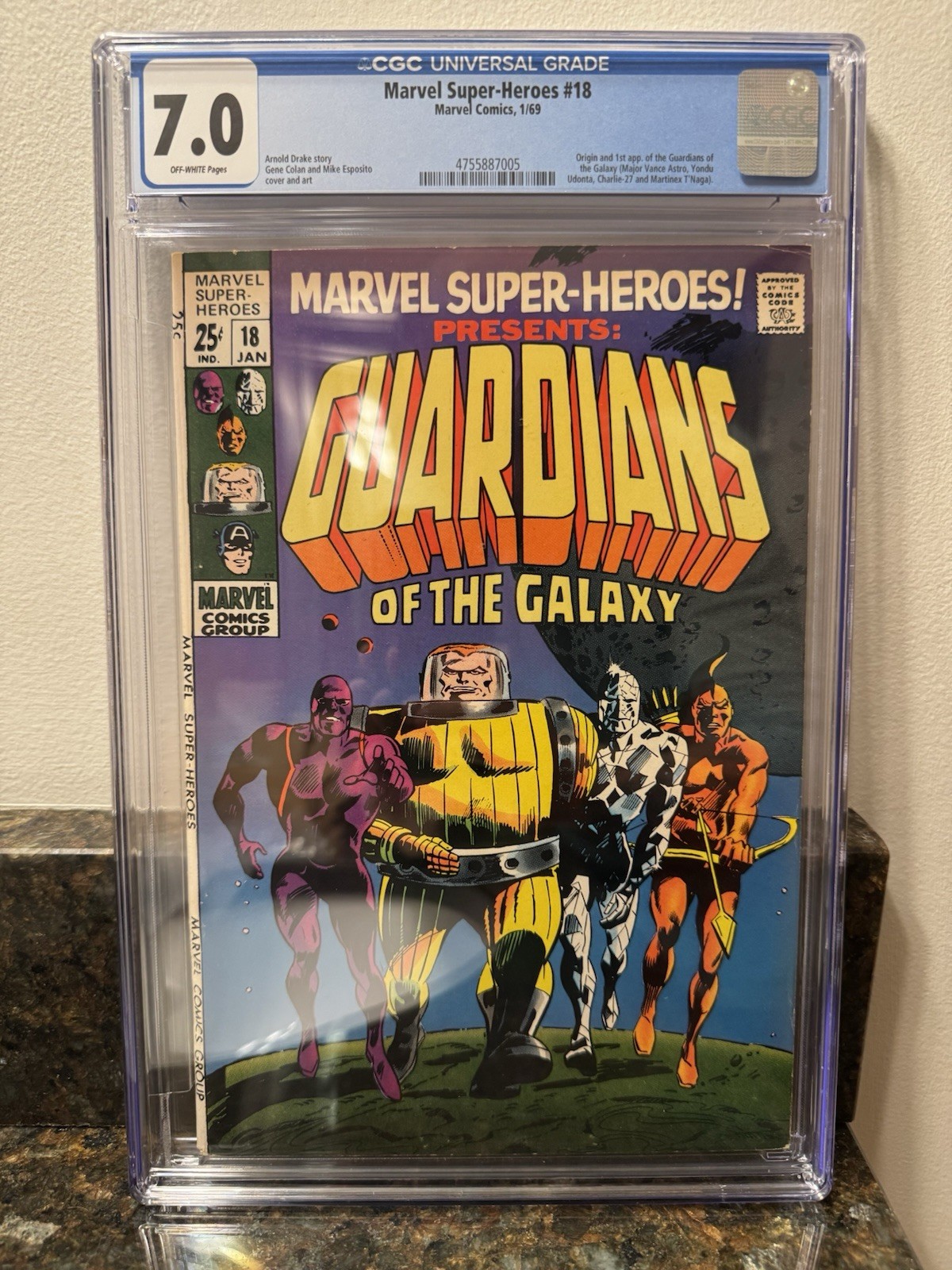 Marvel Super-Heroes #18 (1969) 1st Guardians Of The Galaxy CGC 7.0 OW Huge Key