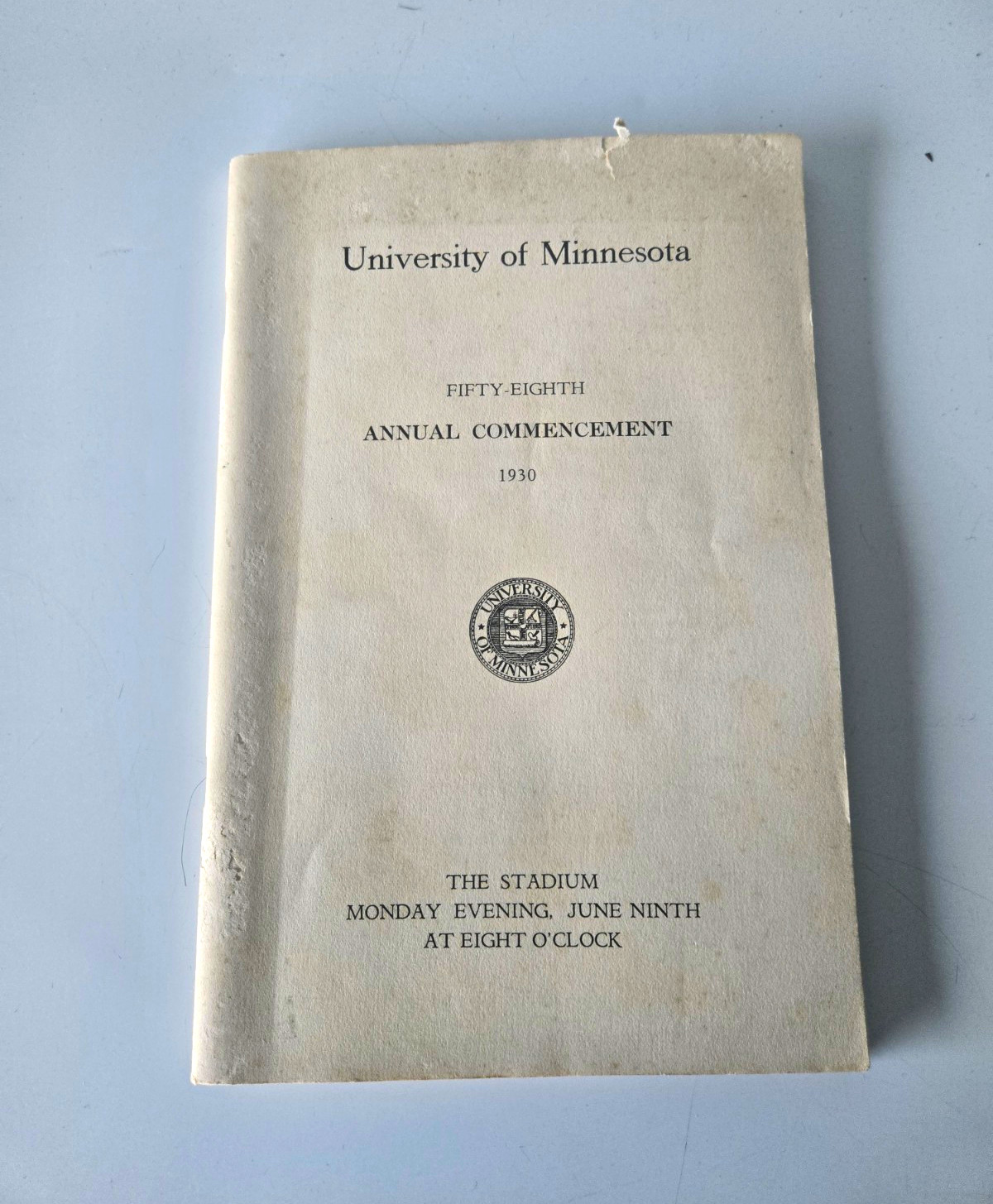 1930 University of Minnesota Commencement Program Graduate Names Genealogy