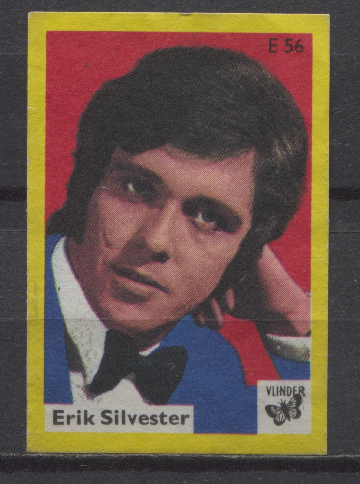 Erik Silvester Vintage 1960s Matchbox Label