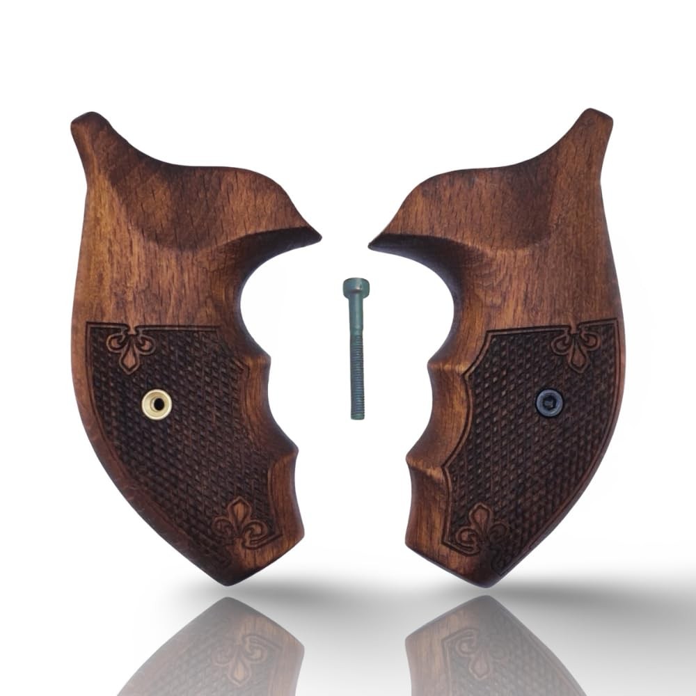 Zib Grips Revolver J Round Grips Real Wood 9mm Smith Wesson Pistol Grips Zib Grips Revolver J Round Grips Real Wood 9mm Smith Wesson Pistol Grips