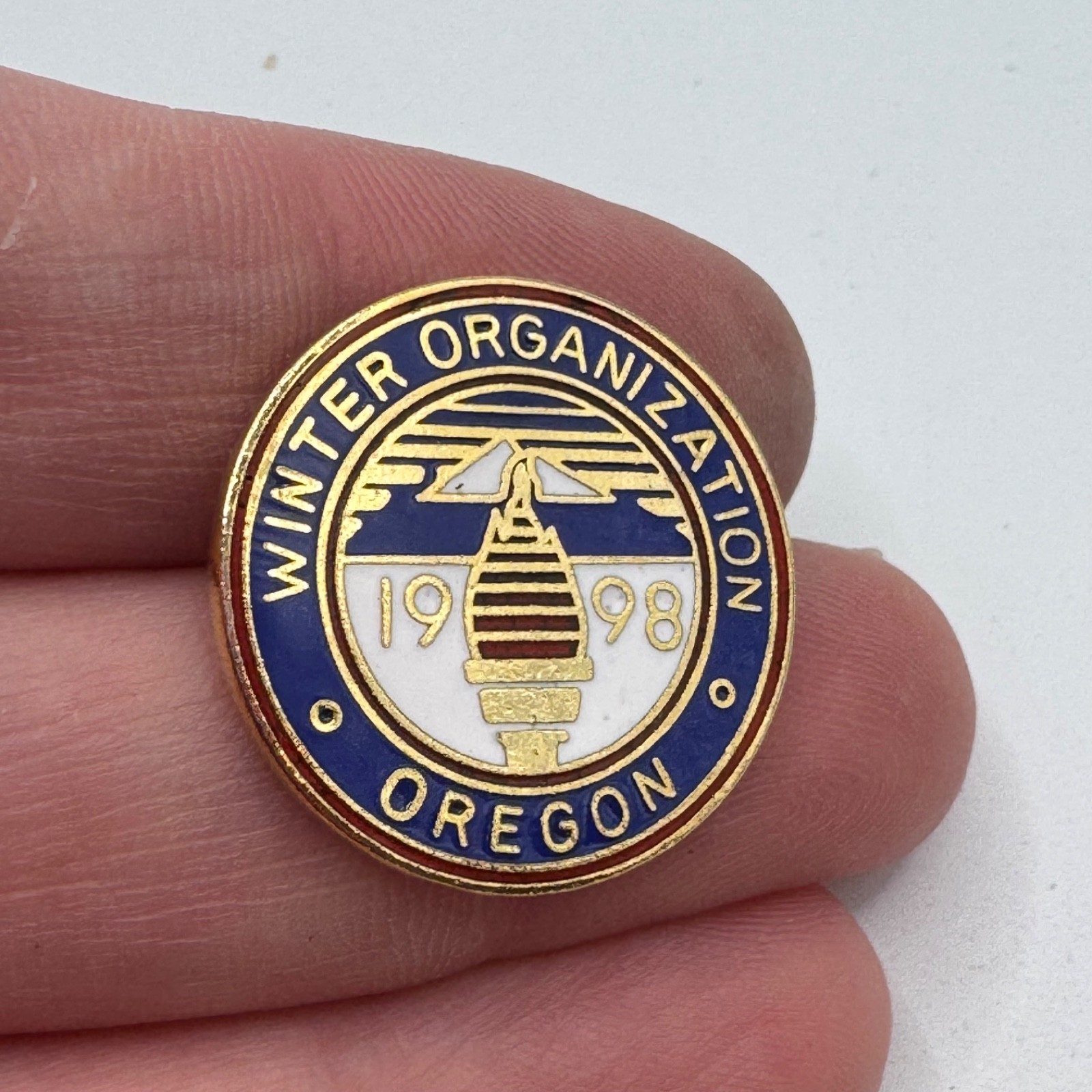 Vtg Winter Organization Oregon Logo 1998 Enamel Lapel Pin
