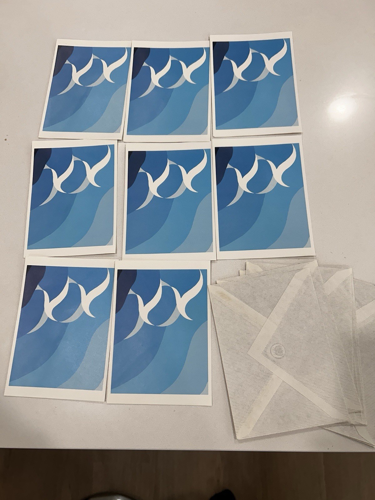 Vintage UNICEF Art Cards Set of 8 with Envelopes Doves by Barbara Jaccaud Canada