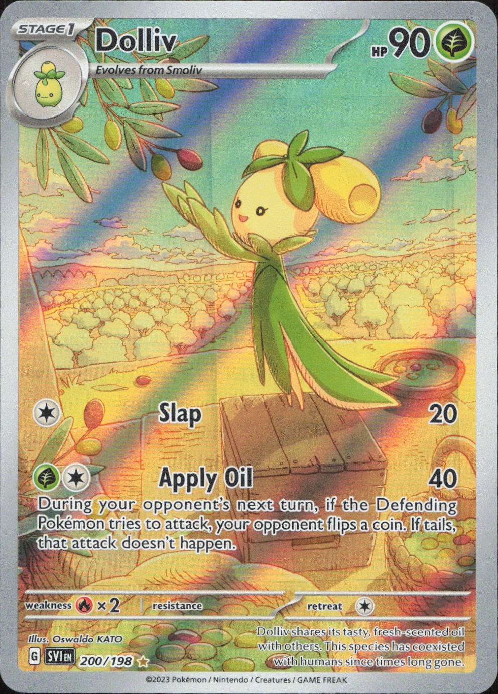 Pokemon Dolliv 200/198 Illustration Rare Scarlet & Violet Holo Near Mint