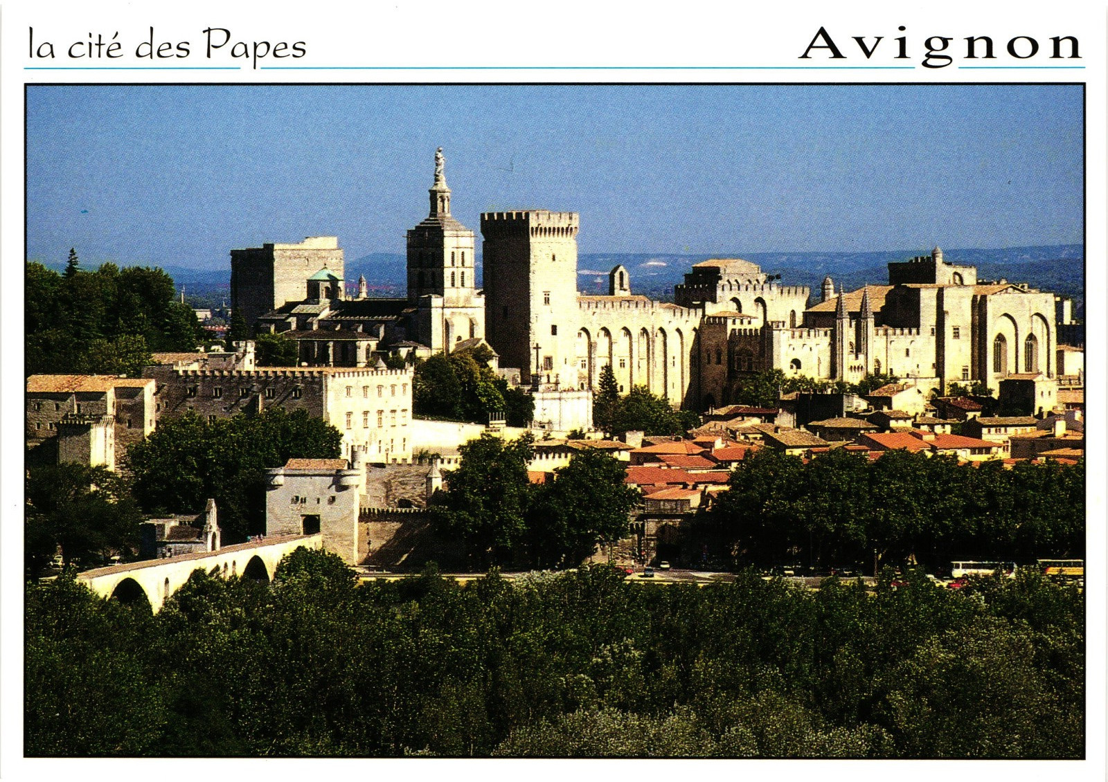 Vintage Avignon France Cité des Papes Palace of Popes Postcard Unposted