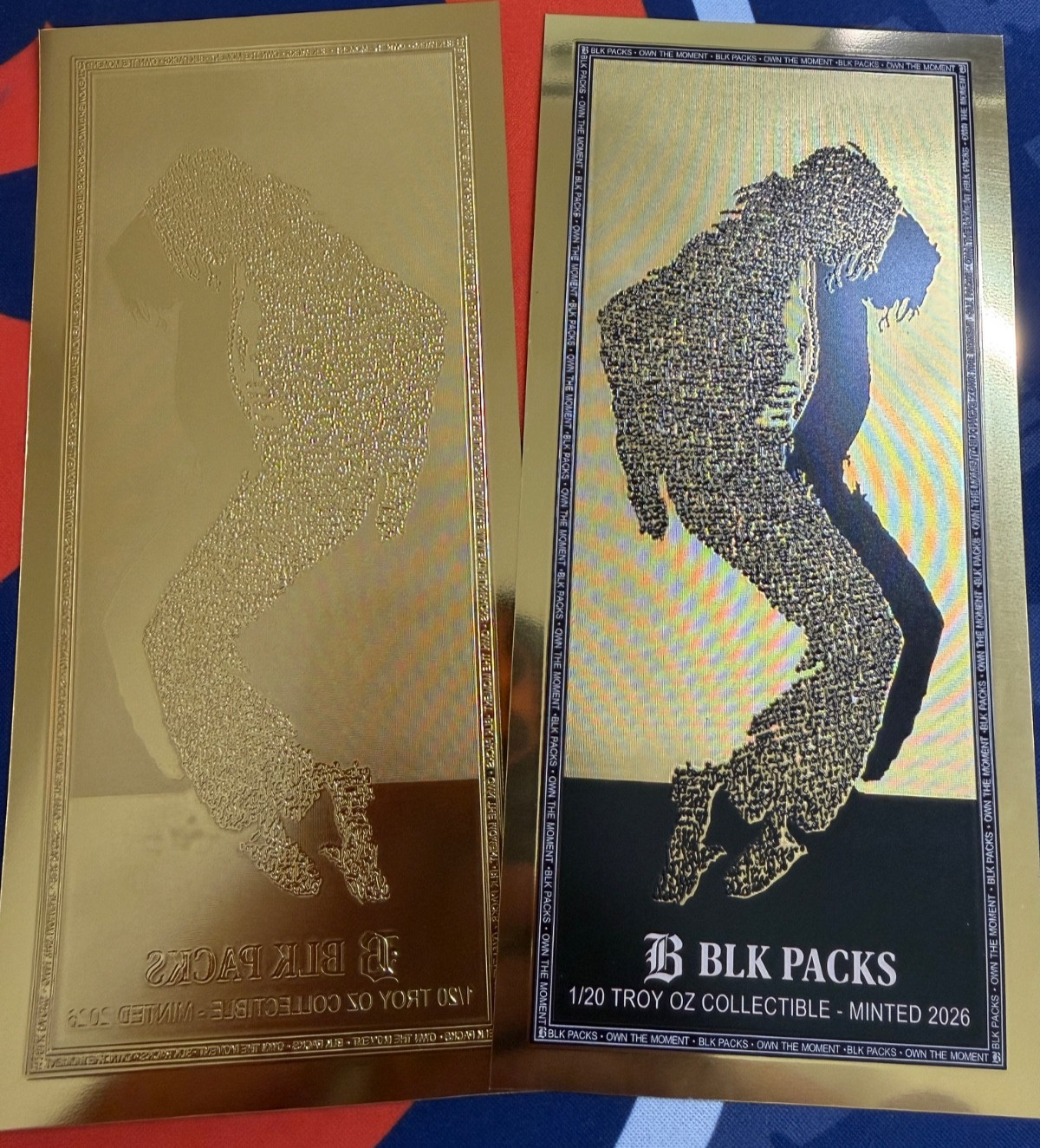 1 X GoldBack Leaf Foil Note 1/20 Troy Oz. Michael Jackson Collectible + Digital