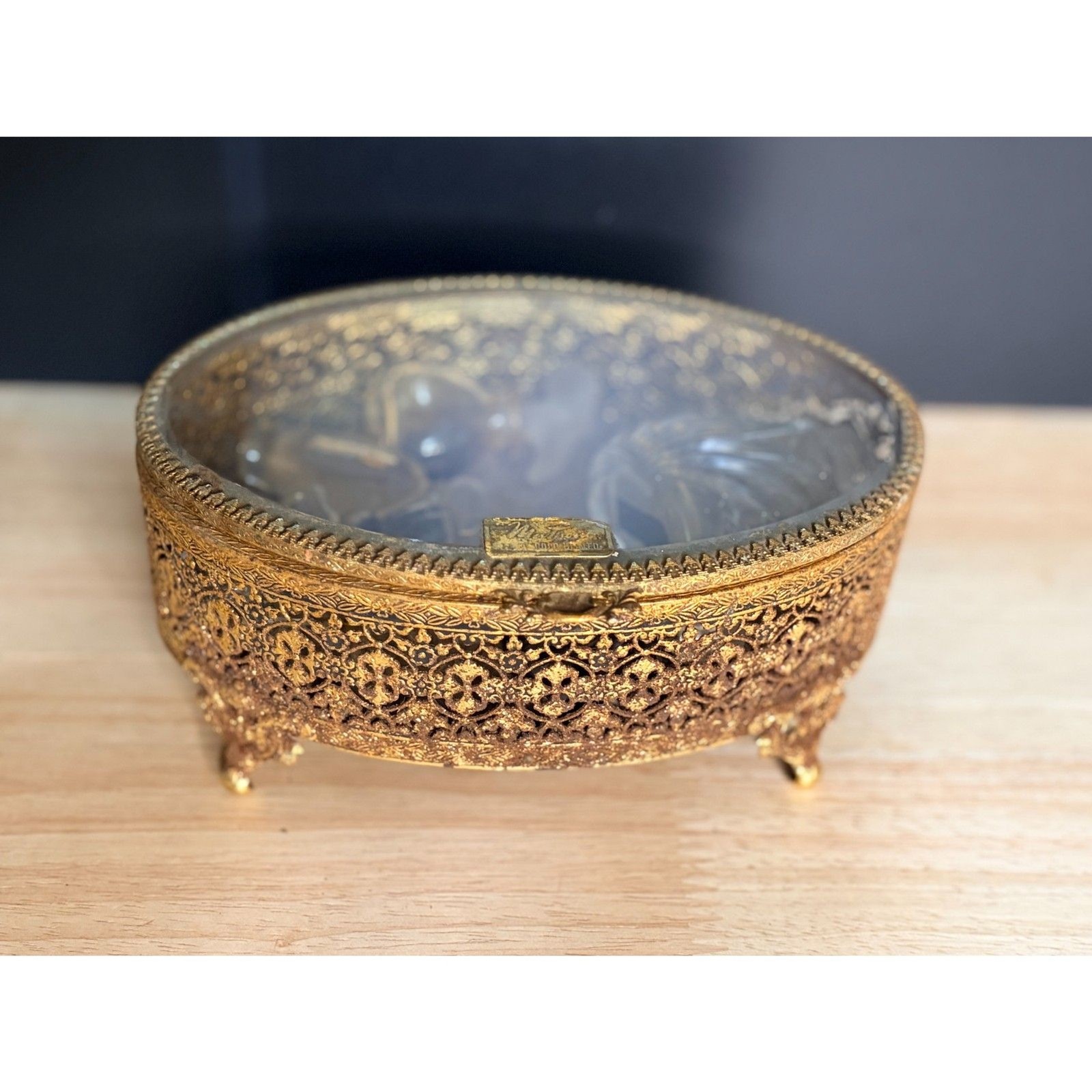 Vintage c. 1960s Matson 24k Gold Plated Vanity Box & Mini Perfume Lot