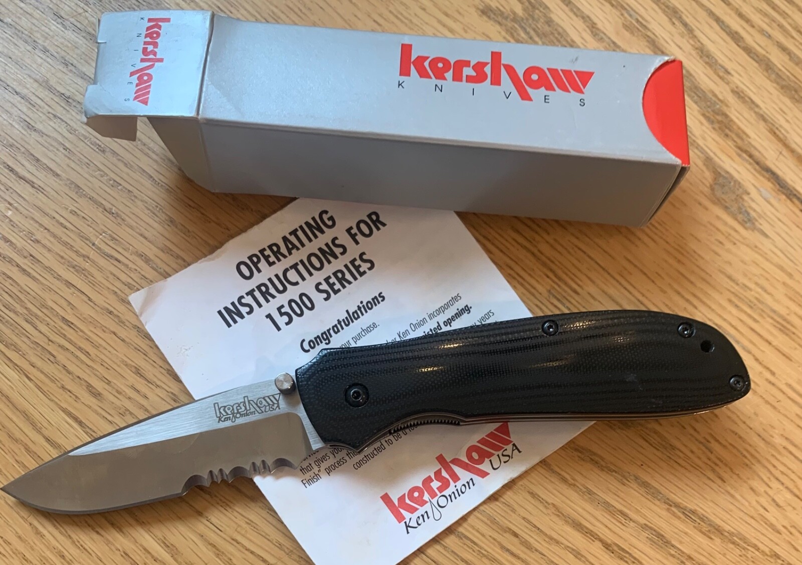 DISCONTINUED KERSHAW 1520 KNIFE NEVER USED IN BOX  N15