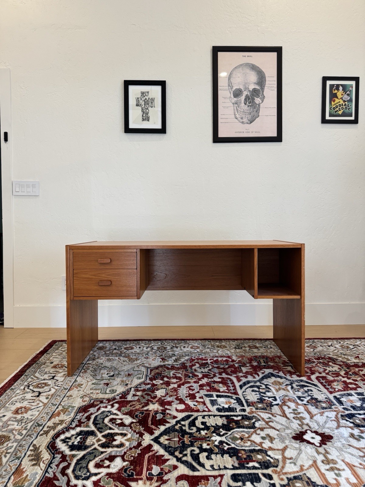 Vintage 1970s Jesper International Danish Teak Desk MCM Made in Denmark