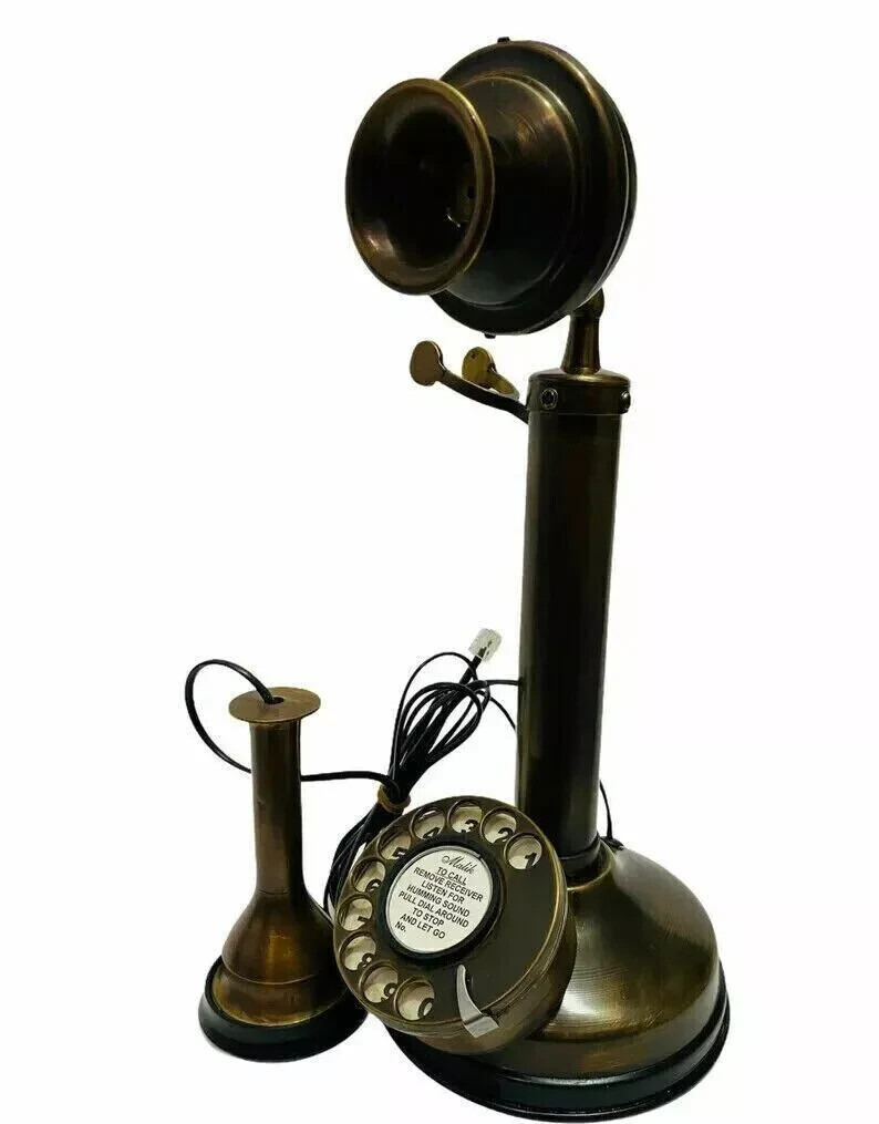 Antique Rotary Dial Candlestick Telephone Vintage Working Landline Retro Phone