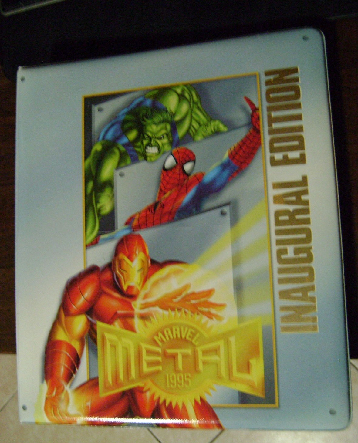 1995 Fleer Marvel Metal MASTER Set/Base Gold Blaster Silver Flasher W/Binder