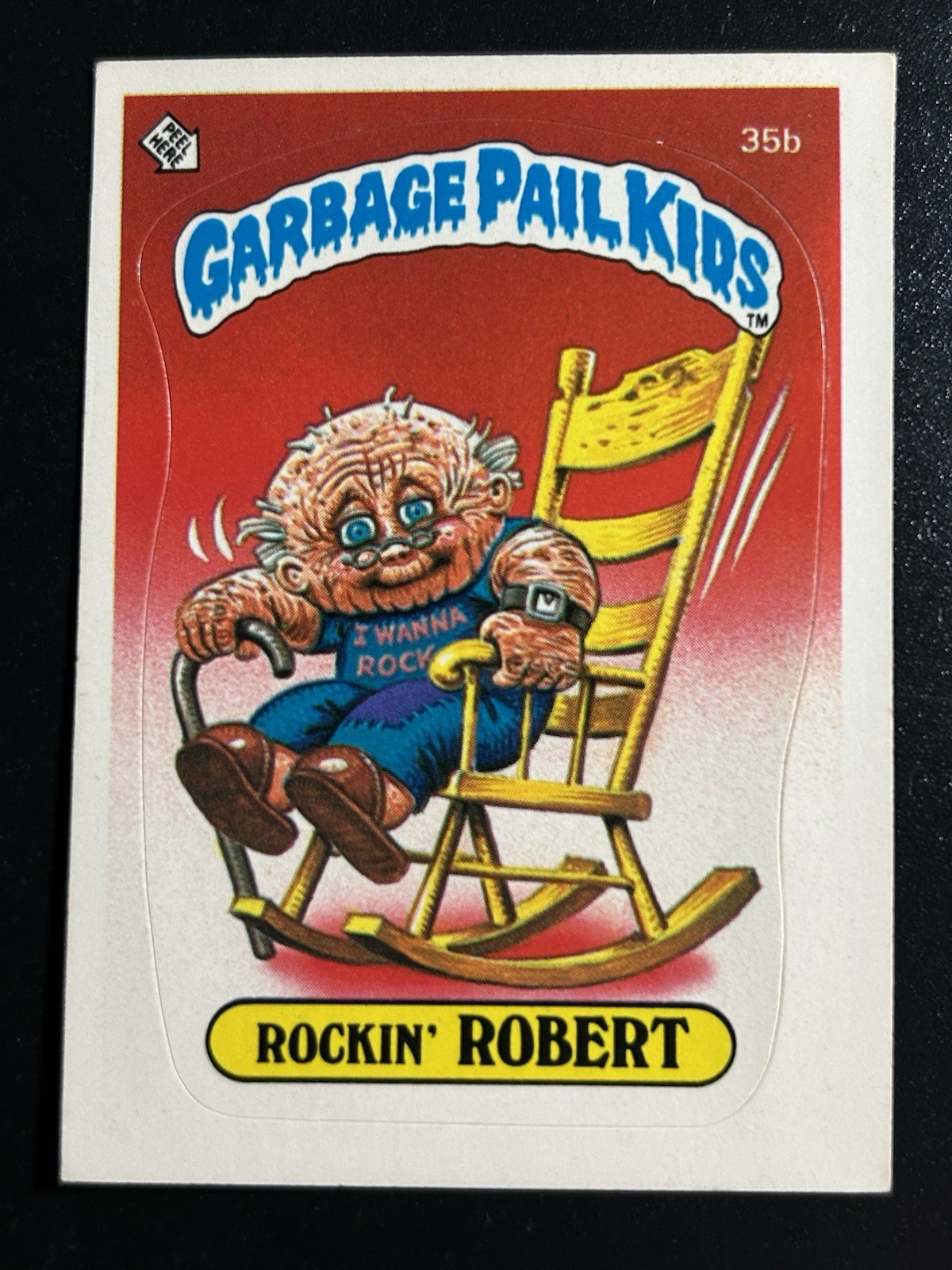 1985 Topps Garbage Pail Kids GPK First Series 1 OS1 35b Rockin\' Robert Poor Cond