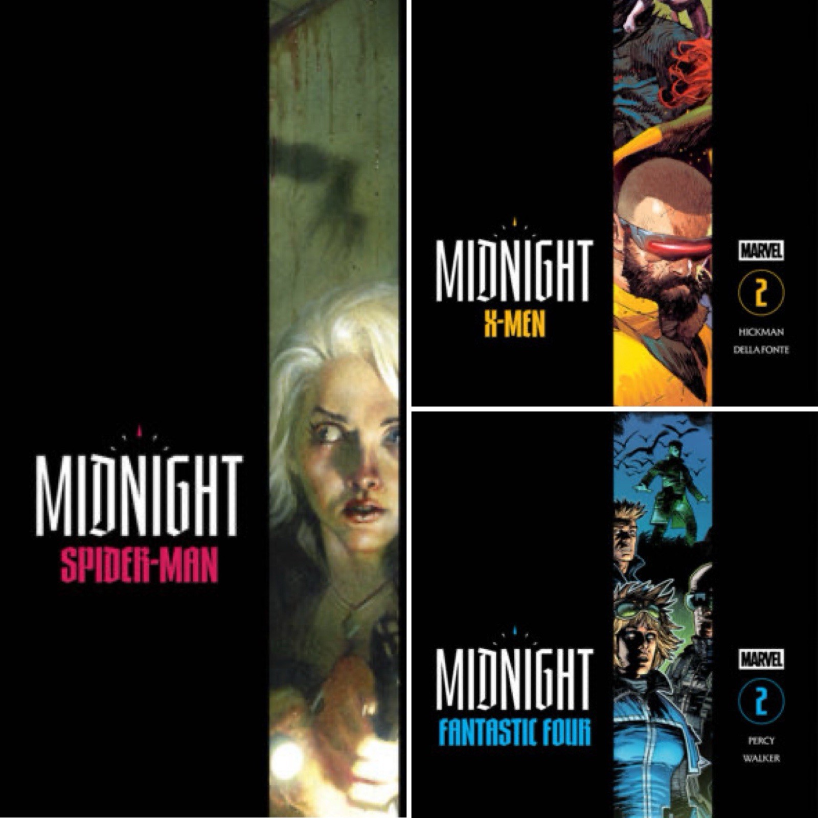 Set Of 3 Marvel Midnight #2 PRESALE 11/18  X-Men,Spider-Man,Fantastic Four