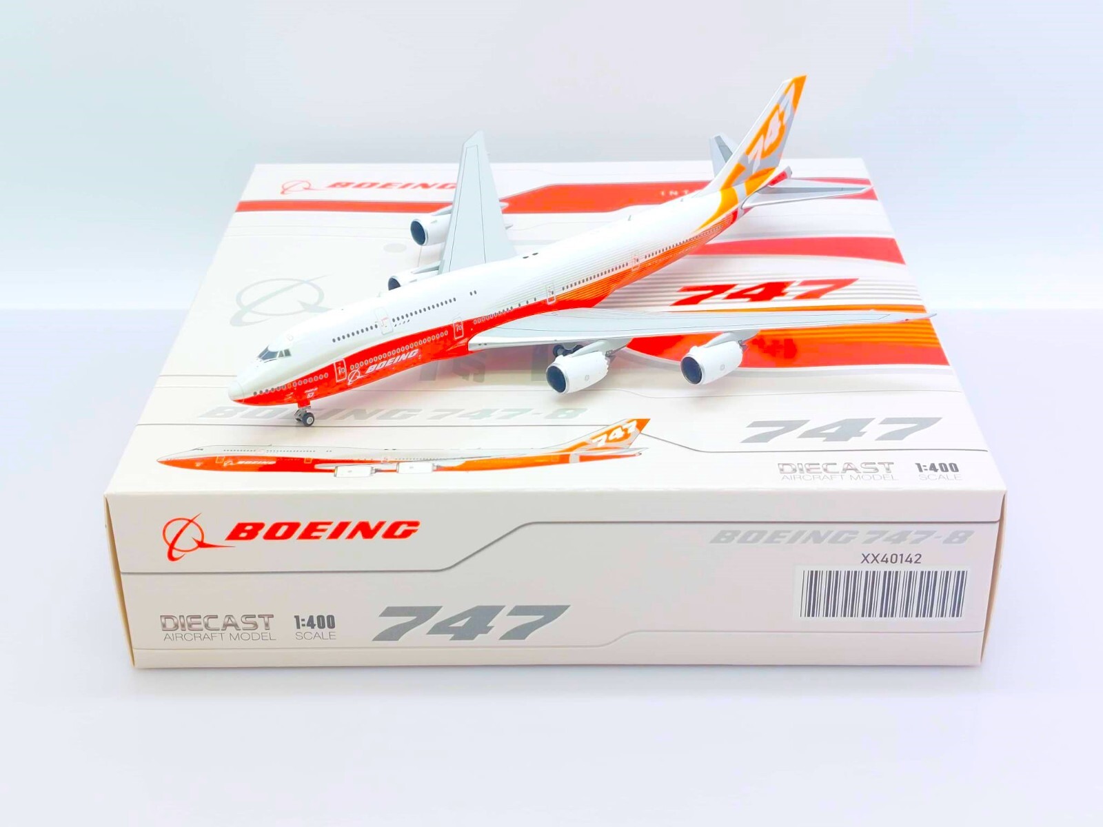 JC Wings XX40142 Boeing 747-8i Sunrise N6067E Diecast 1/400 Jet Model Airplane