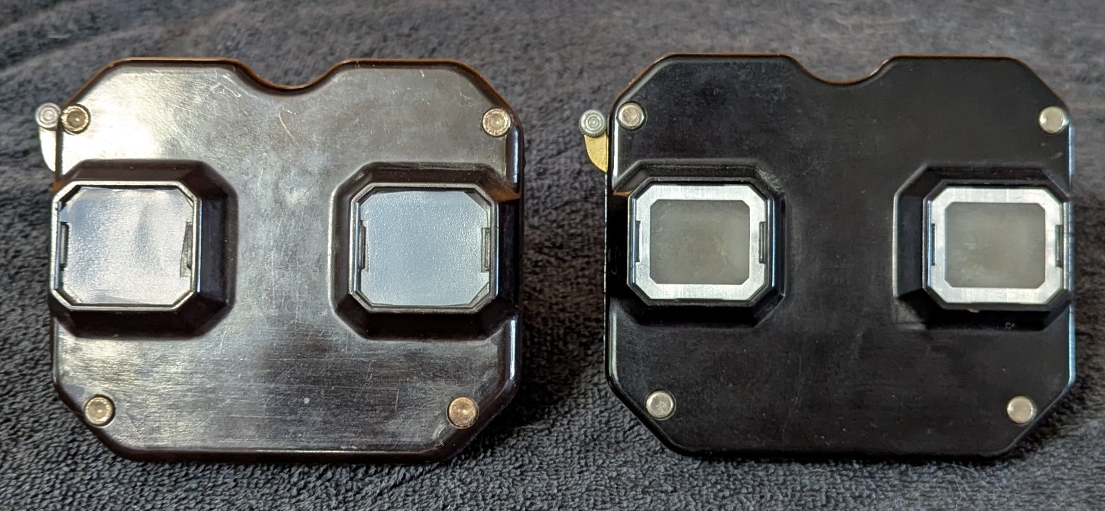 2 Vintage Black Sawyer\'s View-Master Bakelite 3D Reel Viewers Tested Working