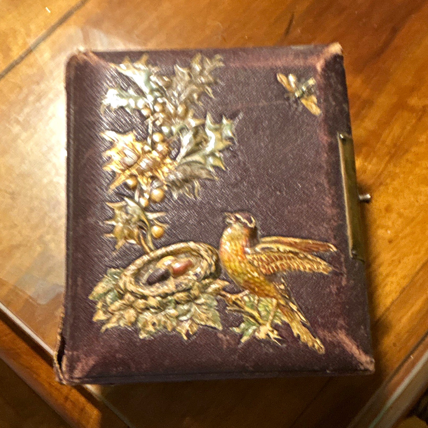 Antique Embossed Leather Cabinet Card Photo Album 1883 Albumen B&W 10 4x6