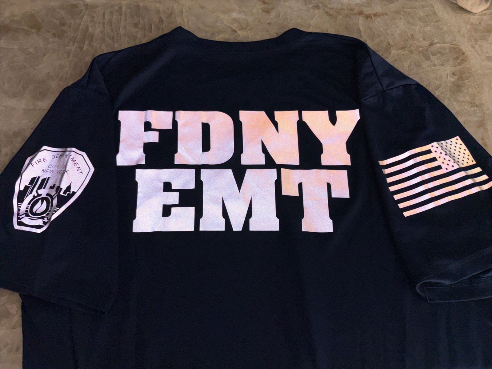 FDNY DRI-FIT SZ.L 3M Duty Shirt *Fire Department City Of New York **REFLECTIVE* 