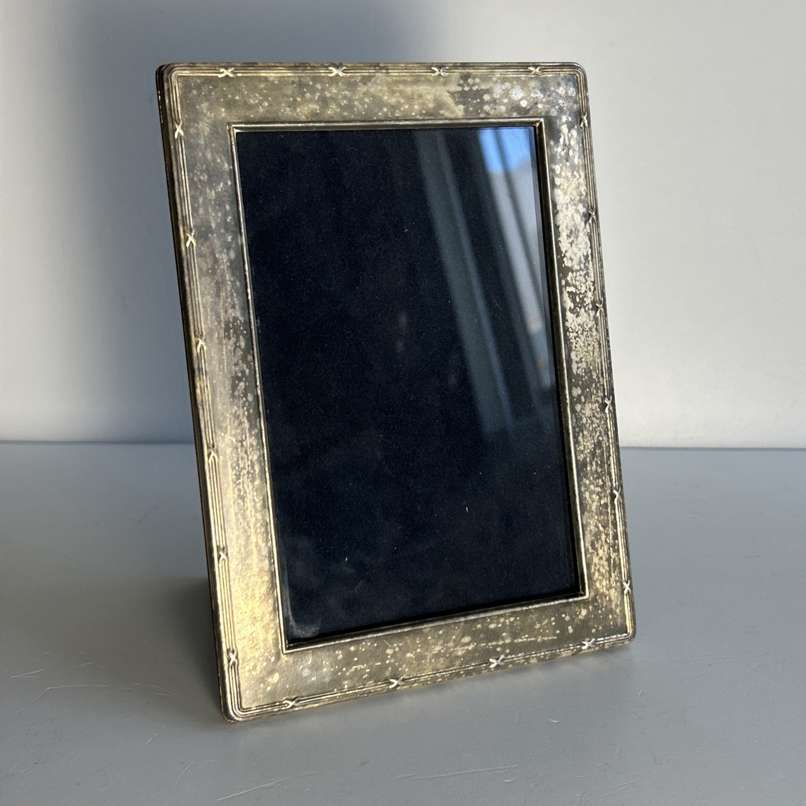 Vintage Carrs Sterling Silver Picture Frame 925 Sheffield Hallmarks 7.25 x 5.25