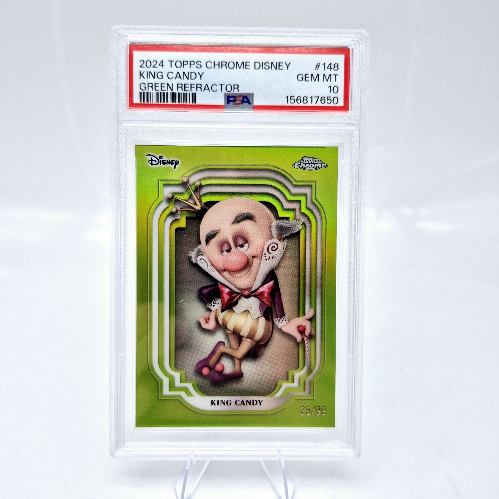 2024 Topps Chrome Disney King Candy #148 PSA 10 Green Refractor /99