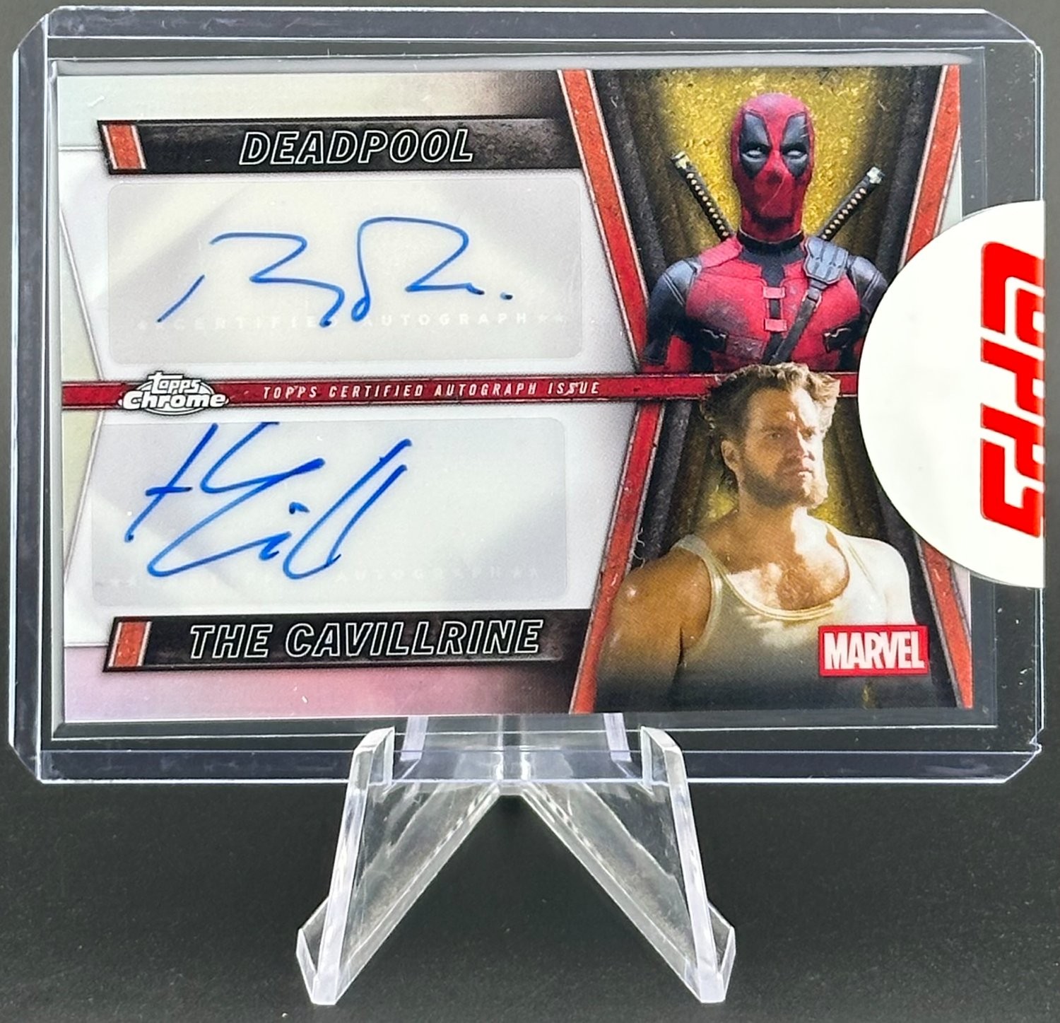 RYAN REYNOLDS CAVILL 2025 TOPPS DEADPOOL CHROME AUTO DEADPOOL WOLVERINE Q6995