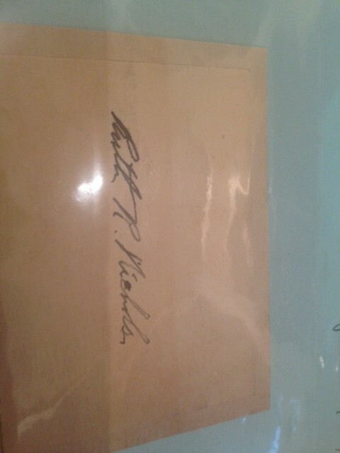 Aviator Ruth Nichols signed notecard Antiques Roadshow Miami '02 collection 