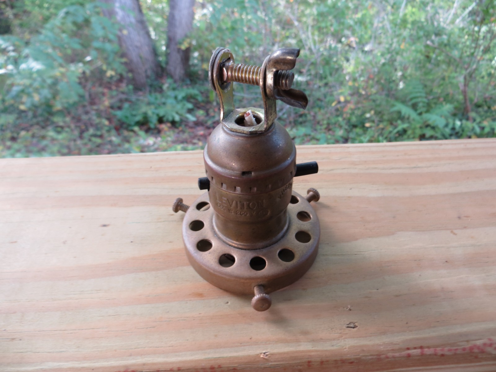 Antique Bridge Lamp Socket & Fetter. 2 1/2