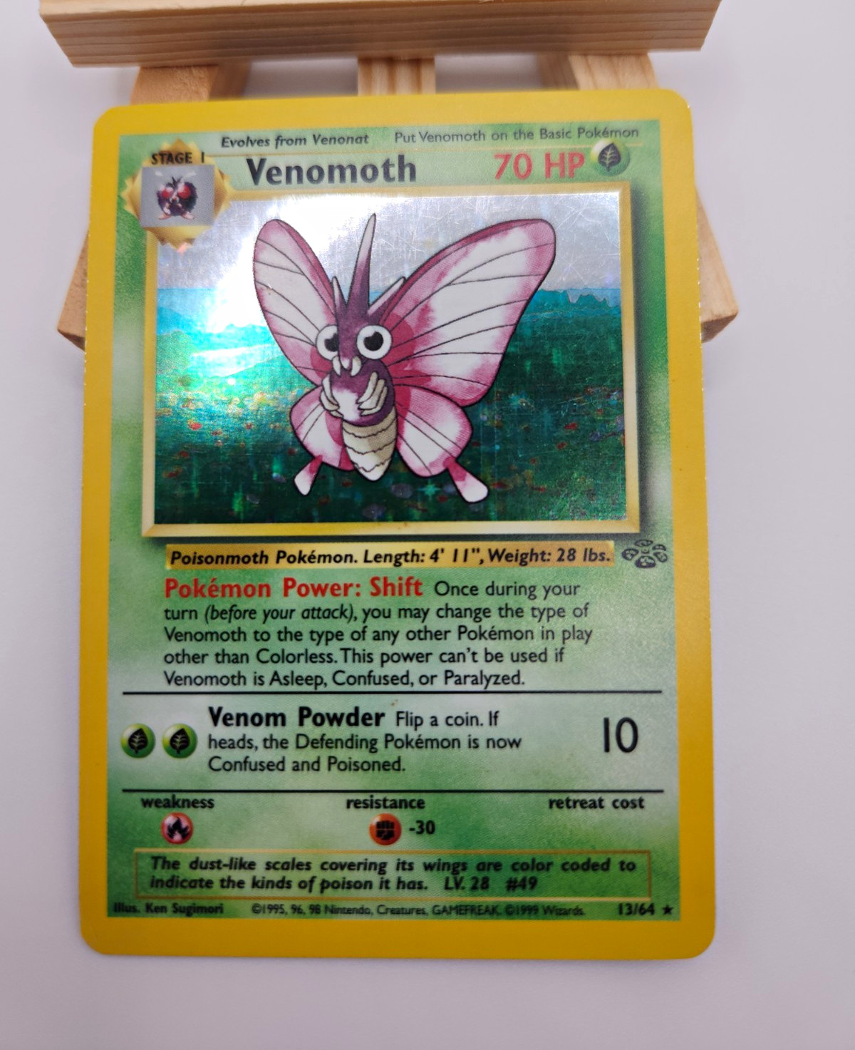 Pokémon Jungle Venomoth Holo 13/64 1999 Wizards English Ken Sugimori LP