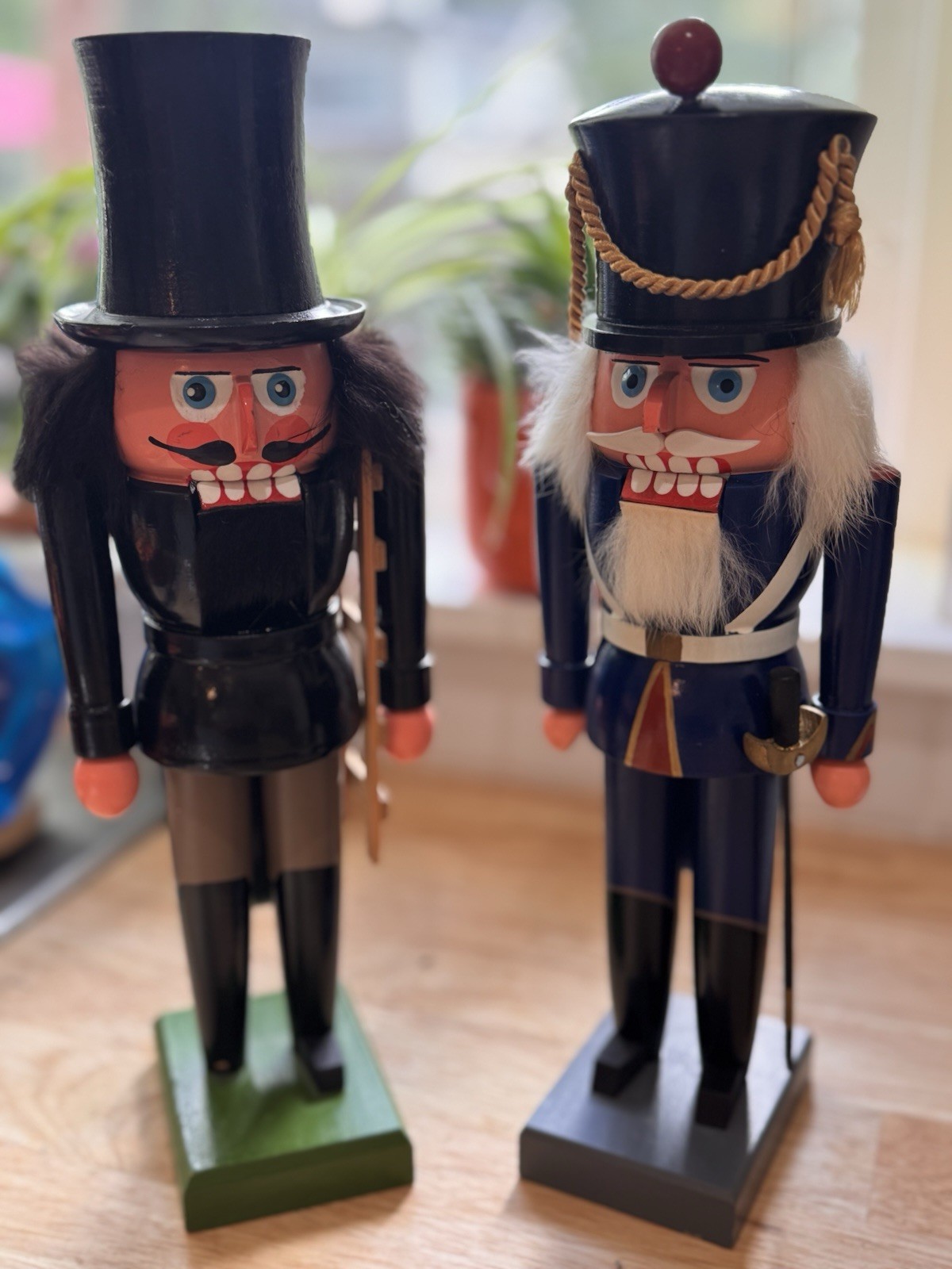 2 Vtg Expertic Erzgebirge DDR East German Nutcrackers Chimney Sweep Soldier