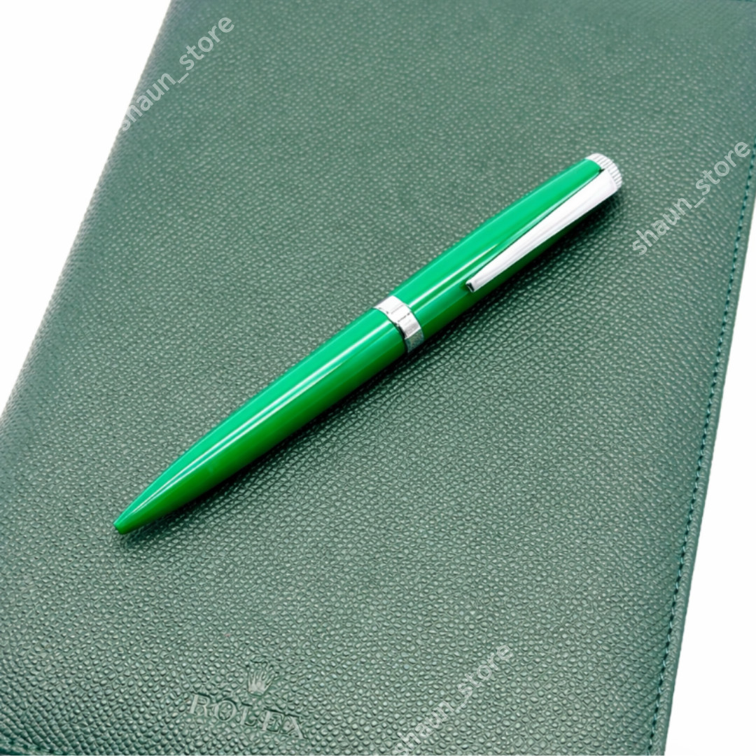 New Rolex Green Emerald Emblem Twist Ballpoint Pen AD VIP Gift With Box Vip✨