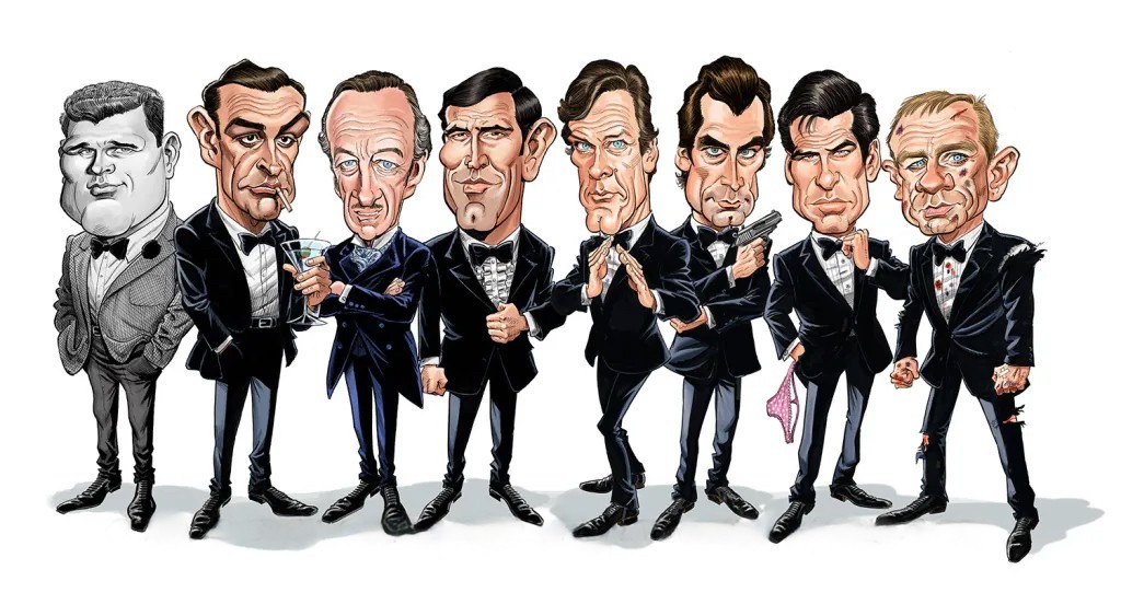 Tom Richmond SIGNED James Bond Mad Magazine Art Print Sean Connery Daniel Craig