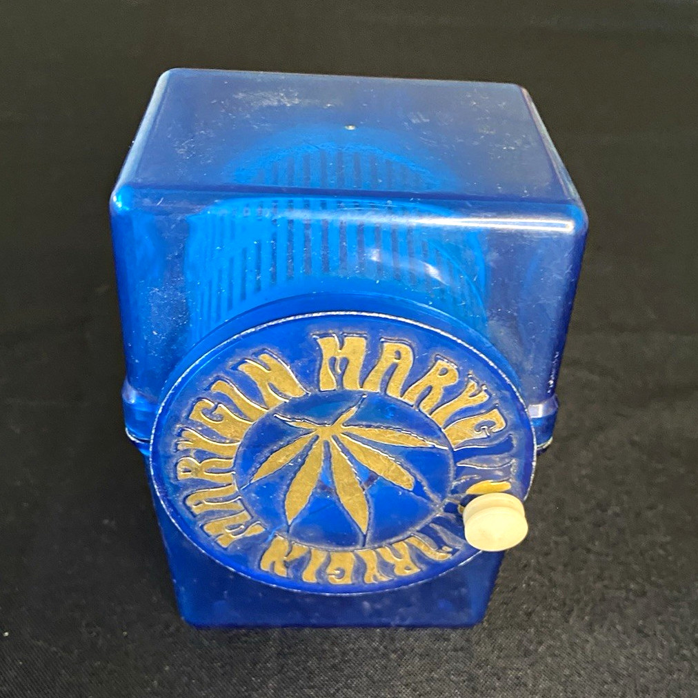 Vintage 1970s Mary Gin Seed & Stem Separator Blue Tucson AZ Headshop Collectible