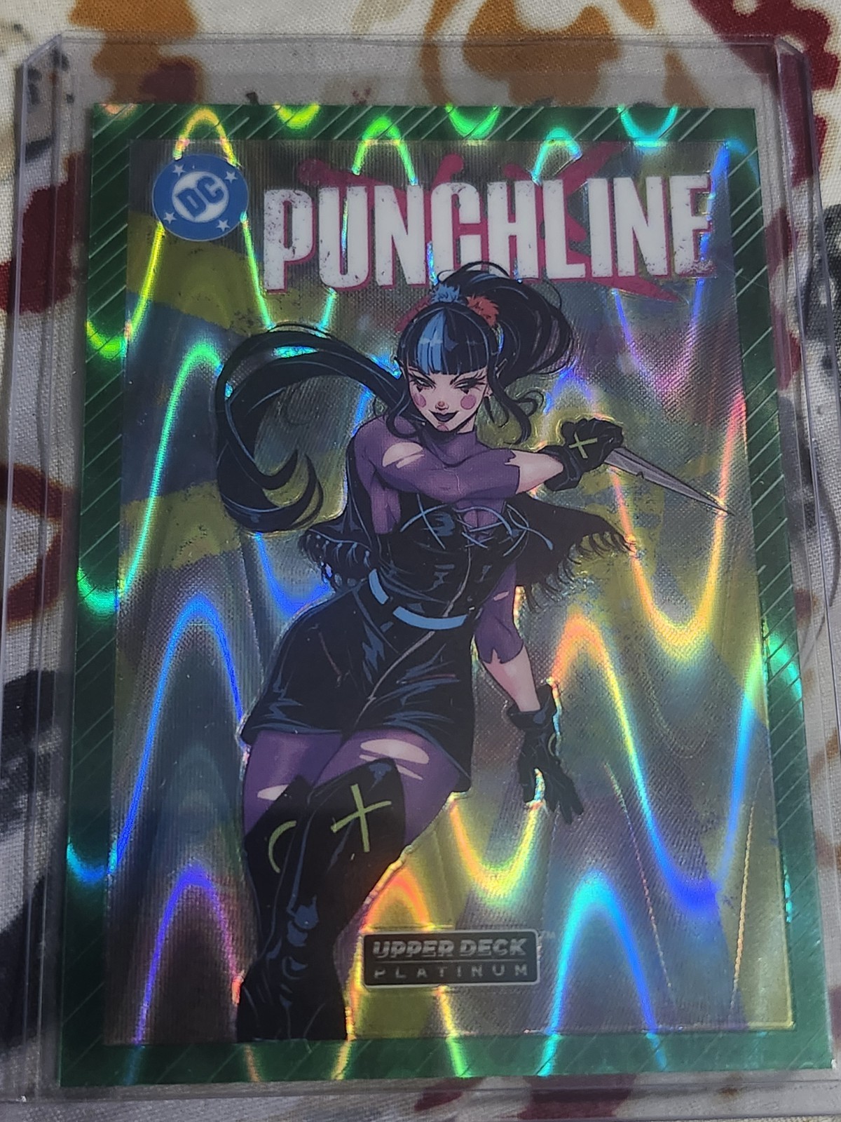 2026 Upper Deck DC Platinum Cover Variant Green Wave Card VC31 Punchline #/50