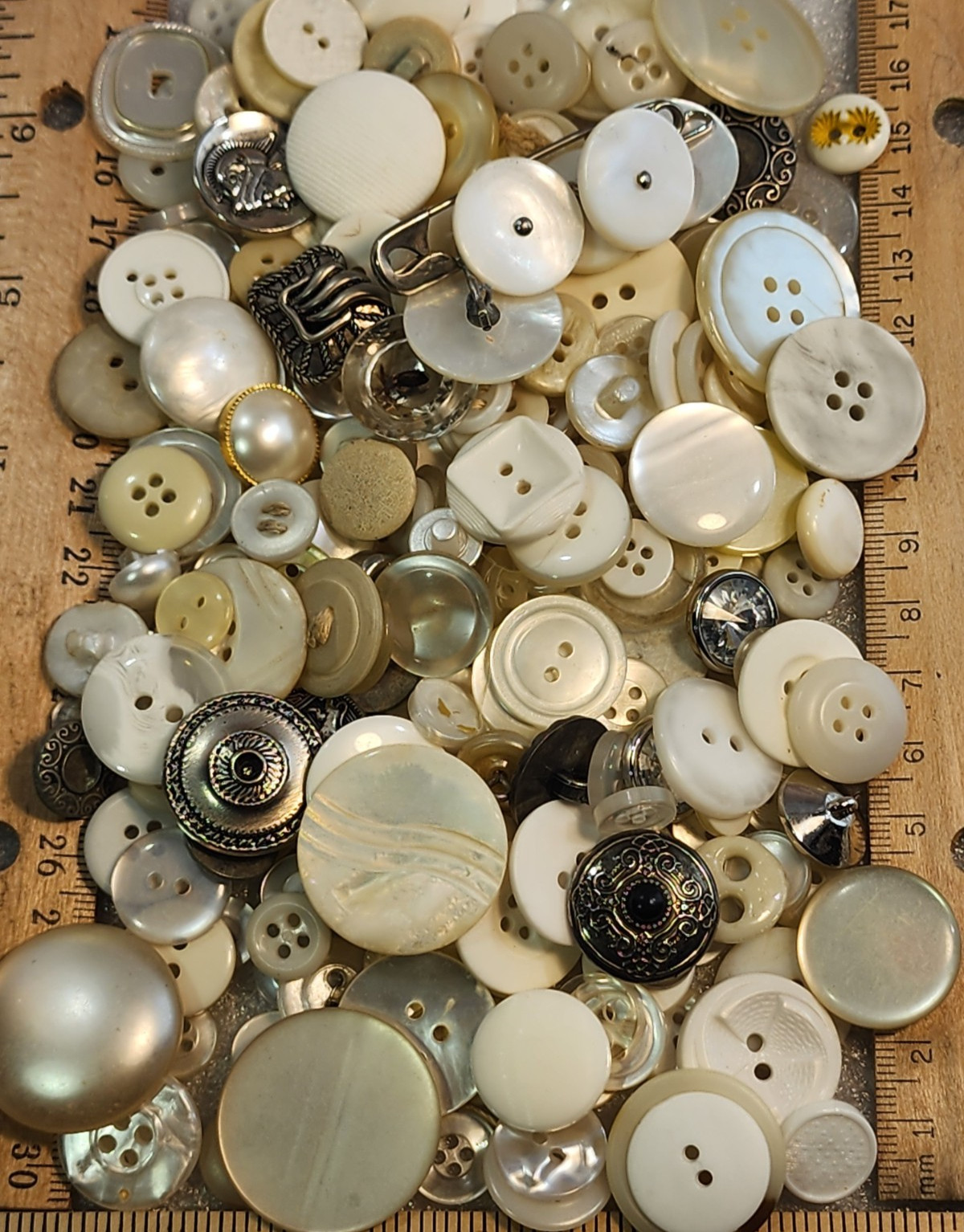 250 Buttons - Mostly Vintage from Estate Collection - #36