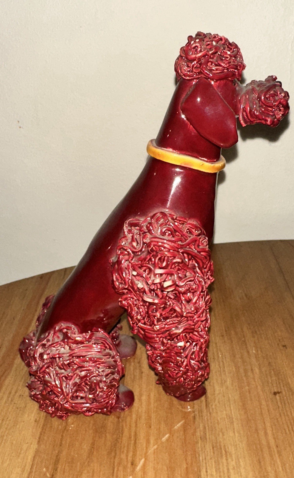 Vintage Mid Century French Spaghetti Poodle Ceramic Pottery Figurine