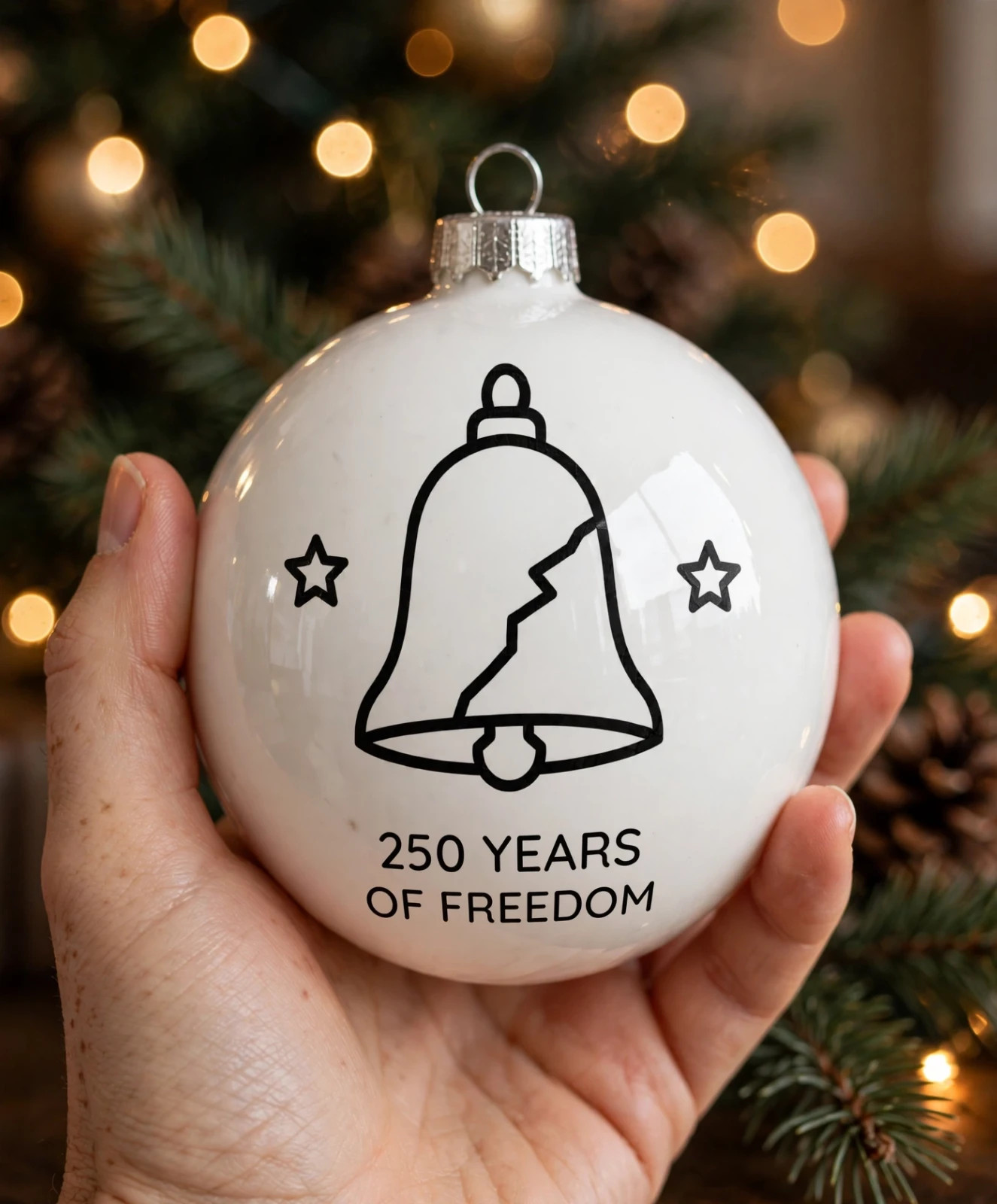 250 Years of Freedom Ornament Liberty Bell Patriotic Gift for Her