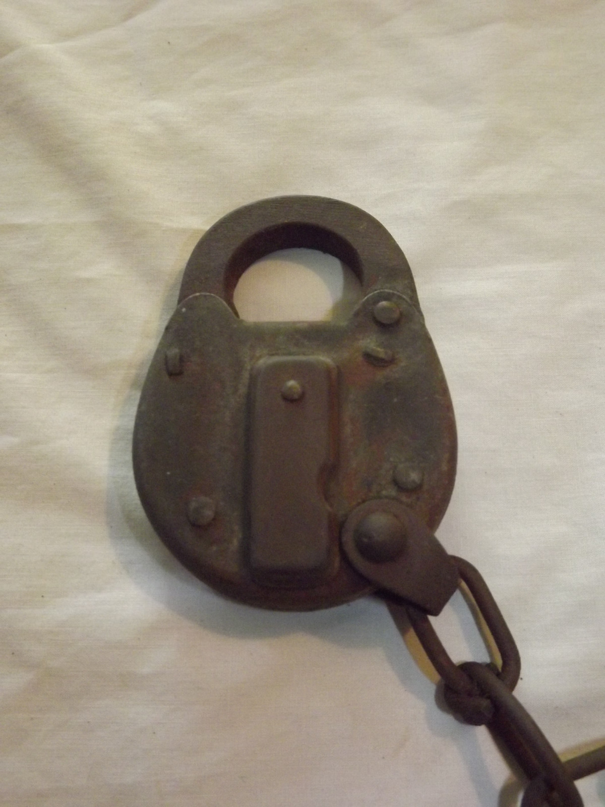 VINTAGE  1800S  MADE IN  U.S.A  OLD IRON  PADLOCK LOCK