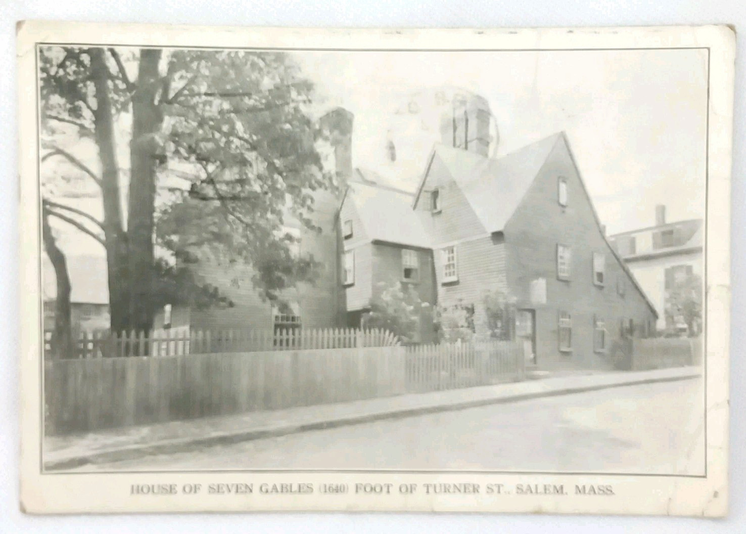 Antique 1910s RPPC Halloween Postcard House Of Seven Gables Salem Massachusetts