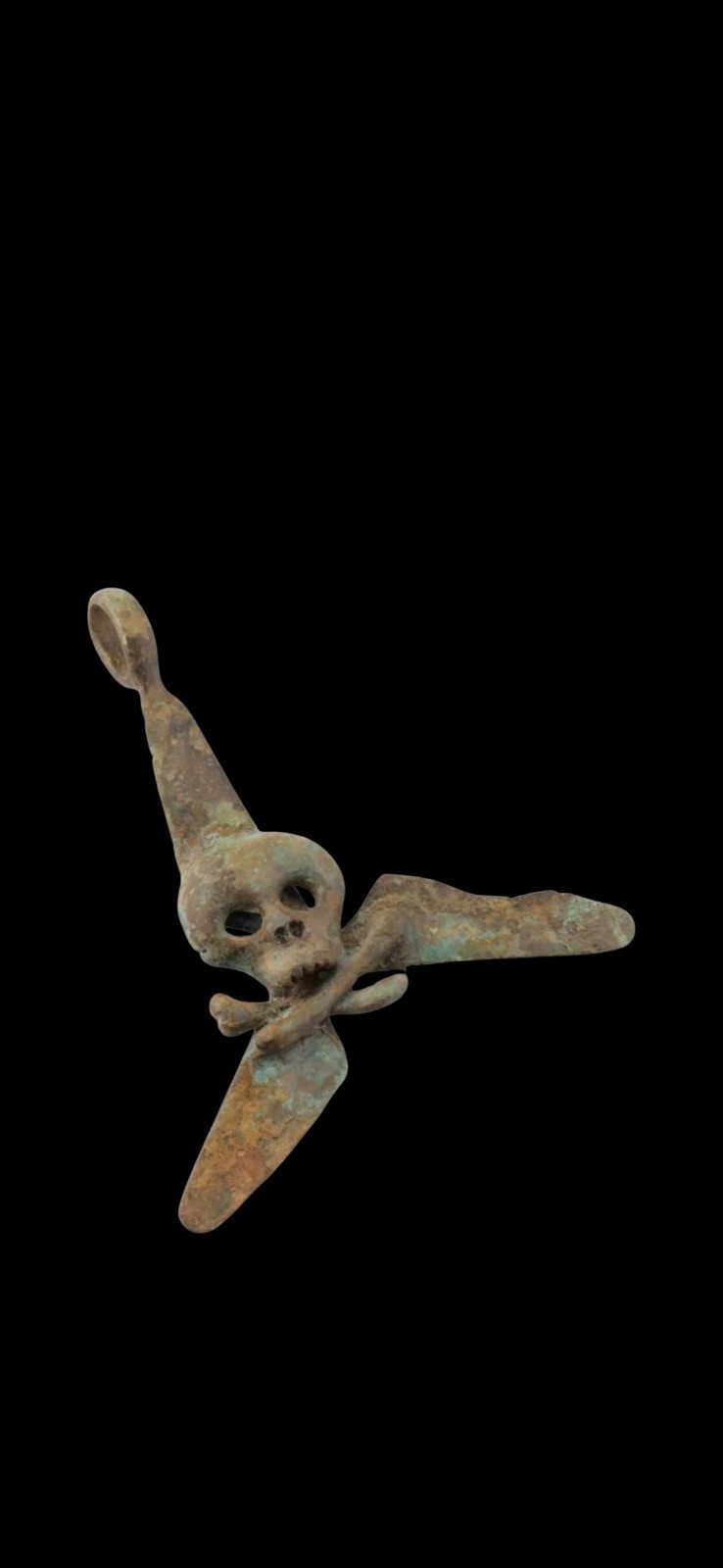 Antique Ww2 Era Central European Unique Aviation Pendant Propeller Handmade 