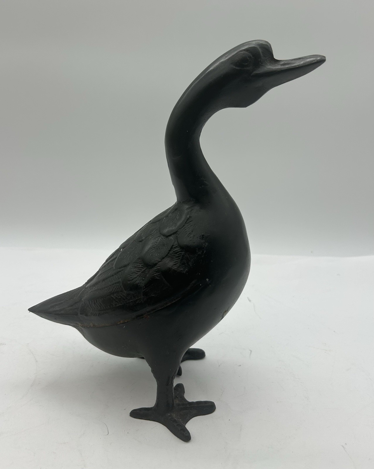 Vintage Japanese Cast Iron Duck / Goose, Gorgeous, Heavy, 10”