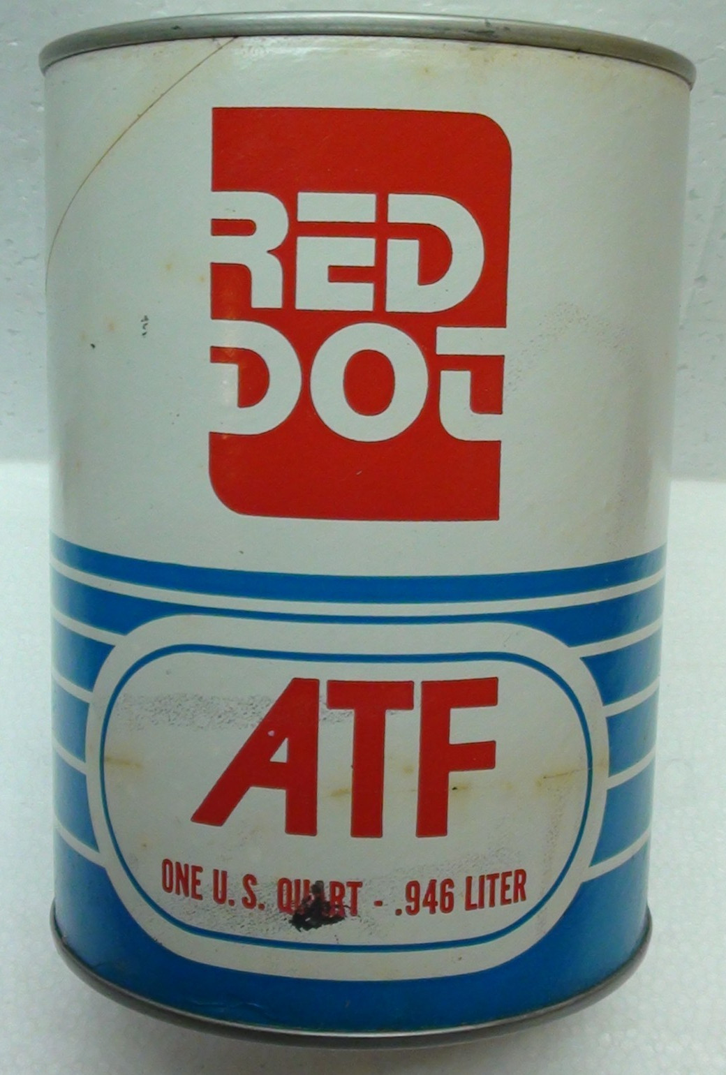 Vintage RED DOT ATF Quart Can RELIABLE OIL Co. DENVER Colorado Hard to Find