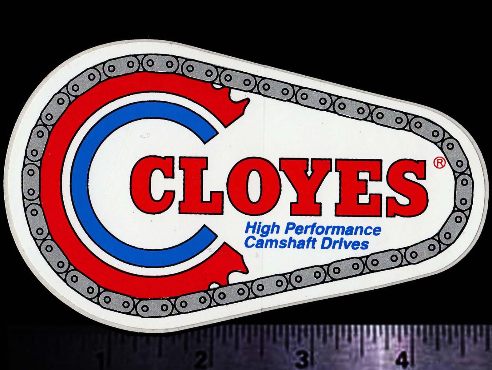 CLOYES High Performance Camshaft Drives - Original Vintage Racing Decal/Sticker