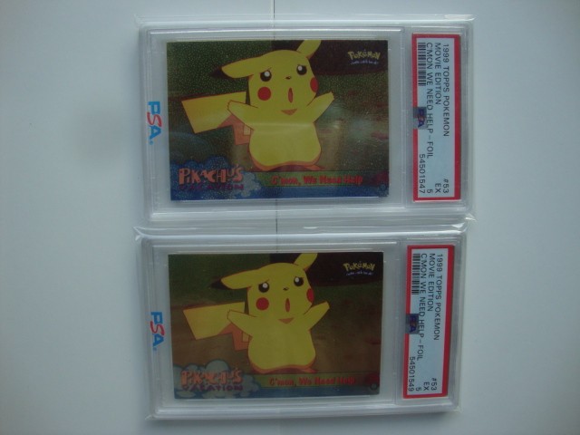 1999 Topps Pokemon TV Movie Edition #53 Pikachu foil lot of 2 cards