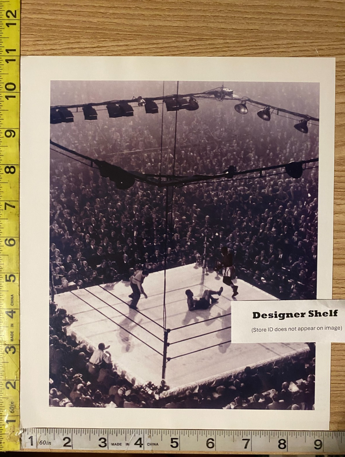 Joe Lewis & Jersey Joe Walcott 1947 Boxing Fight Scene Magazine Photo