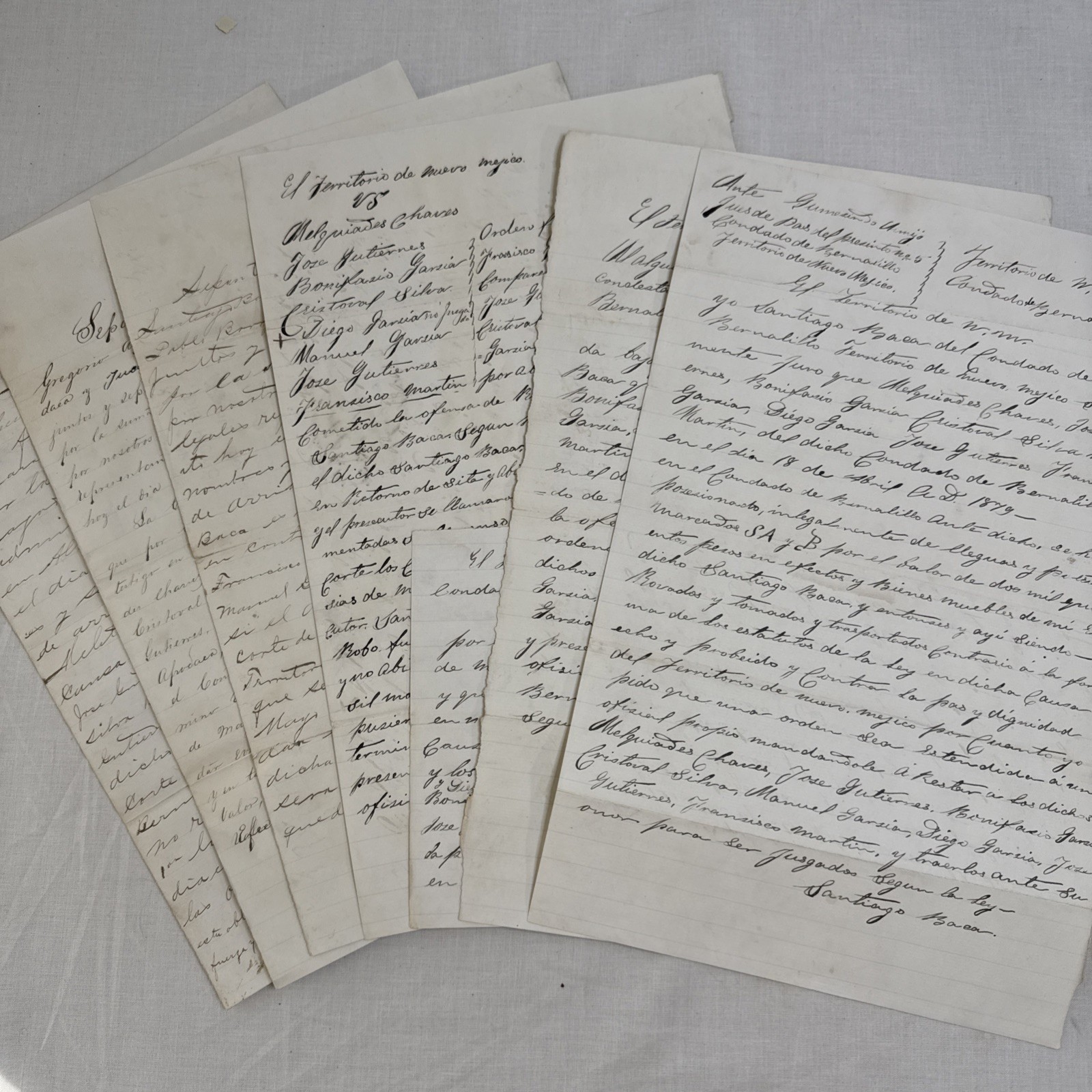 1879 New Mexico Territory 7 Manuscripts Court Archive Livestock Theft Bernalillo